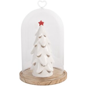 Clayre & Eef 6GL5361 Glazen Cloche Ø 17x27 cm