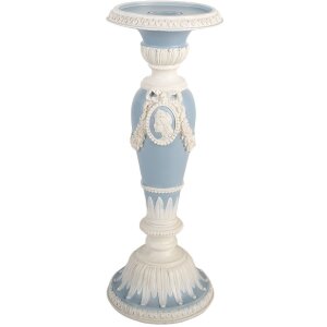 Clayre & Eef 6PR5801 Kandelaar Ø 10x27 cm Wit...