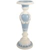 Clayre & Eef 6PR5801 Kandelaar Ø 10x27 cm Wit en Blau