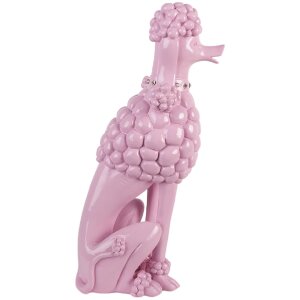 Clayre & Eef 6PR5803 Decoratie Hond (Pudel) 13x17x33 cm Roze