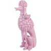 Clayre & Eef 6PR5803 Decoratie Hond (Pudel) 13x17x33 cm Roze