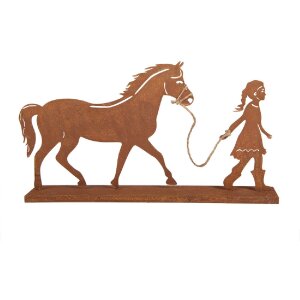 Clayre & Eef 6Y5929 Decoratie Kind met Paard 42x7x22 cm