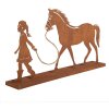 Clayre & Eef 6Y5929 Decoratie Kind met Paard 42x7x22 cm