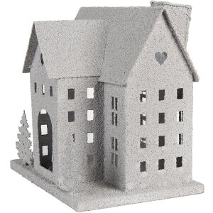 Clayre & Eef 6Y5932 Decoratie Huis 26x17x24 cm Grijs