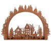 Clayre & Eef 6Y5939 Kandelaar Kerstscène 32x9x23 cm Bruin