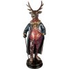 Clayre & Eef 5PR0174 Decoratie Rendier 25x18x66 cm Bruin Rood
