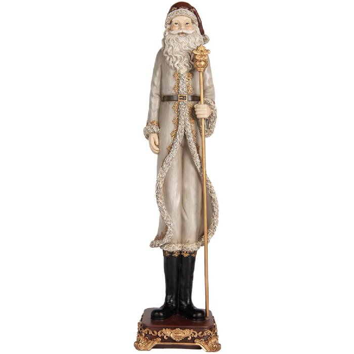 Clayre & Eef 6PR5369 Kerstman Decoratie 10x10x42 cm