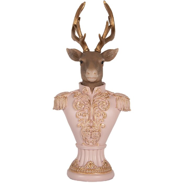 Clayre & Eef 6PR5370 Decoratieve Hertenbuste 16x14x36 cm