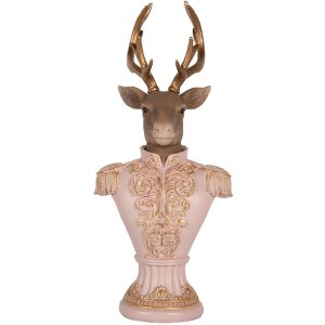 Clayre & Eef 6PR5370 Decoratieve Hertenbuste 16x14x36 cm