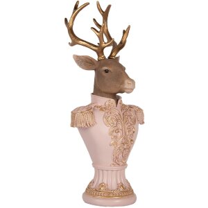 Clayre & Eef 6PR5370 Decoratieve Hertenbuste 16x14x36 cm