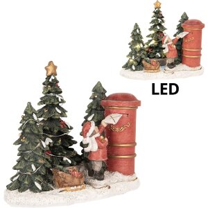 Clayre & Eef 6PR5373 Decoratie Kind bij de brievenbus LED 16x12x14 cm