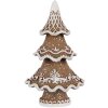 Clayre & Eef 6PR5393 Kerstboom Decoratie 7x5x11 cm Bruin-Wit