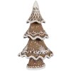 Clayre & Eef 6PR5393 Kerstboom Decoratie 7x5x11 cm Bruin-Wit