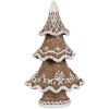 Clayre & Eef 6PR5393 Kerstboom Decoratie 7x5x11 cm Bruin-Wit