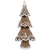 Clayre & Eef 6PR5393 Kerstboom Decoratie 7x5x11 cm Bruin-Wit