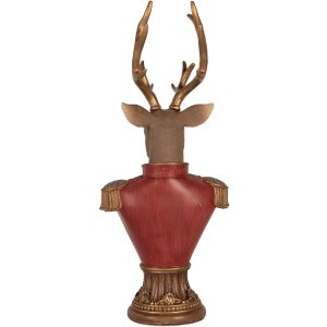 Clayre & Eef 6PR5394 Decoratie Buste Hert 16x14x36 cm