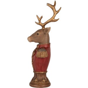 Clayre & Eef 6PR5394 Decoratie Buste Hert 16x14x36 cm