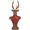 Clayre & Eef 6PR5394 Decoratie Buste Hert 16x14x36 cm