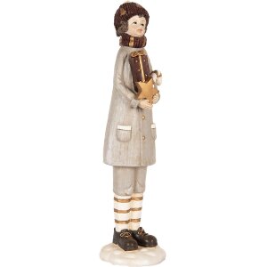 Clayre & Eef 6PR5395 Kind Decoratie 8x8x30 cm Grijs...
