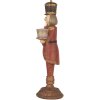 Clayre & Eef 6PR5397 Kandelaar Notenkraker 21x9x30 cm Rood en Goudkleurig
