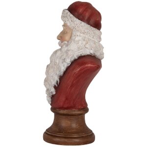 Clayre & Eef 6PR5398 Decoratieve Kerstman Buste 18x12x30 cm