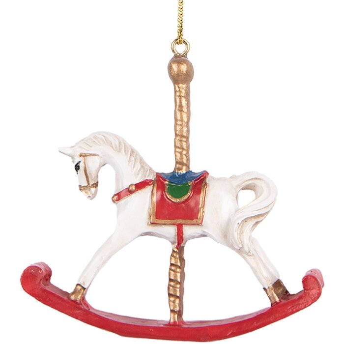 Clayre & Eef 6PR5413 Decoratiehanger Schommelpaard 8x2x7 cm