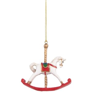 Clayre & Eef 6PR5413 Decoratiehanger Schommelpaard 8x2x7 cm