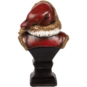 Clayre & Eef 6PR5589 Decoratieve Buste Kerstman 10x8x17 cm