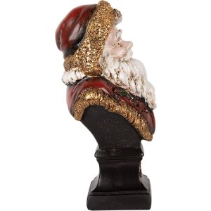 Clayre & Eef 6PR5589 Decoratieve Buste Kerstman 10x8x17 cm