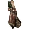 Clayre & Eef 6PR5590 Kerstman Decoratie 24x17x47 cm Rot en Goudkleurig