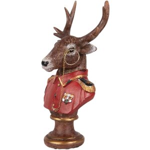 Clayre & Eef 6PR5594 Decoratie Buste Rendier 10x8x19...