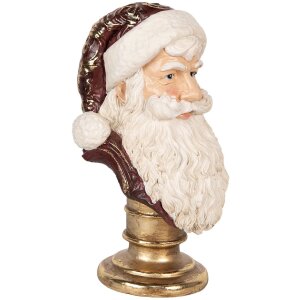 Clayre & Eef 6PR5684 Decoratie Buste Kerstman 17x15x27 cm