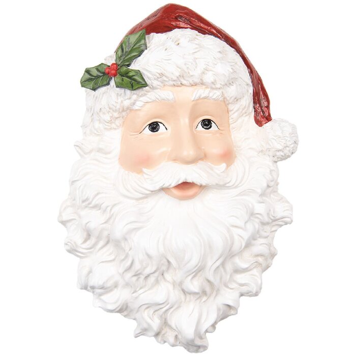 Clayre & Eef 6PR5690 Wanddecoratie Kerstman 32x9x45 cm