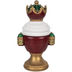 Clayre & Eef 6PR5694 Decoratieve Kerstman Buste met LED 15x10x26 cm