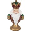 Clayre & Eef 6PR5694 Decoratieve Kerstman Buste met LED 15x10x26 cm