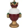 Clayre & Eef 6PR5694 Decoratieve Kerstman Buste met LED 15x10x26 cm