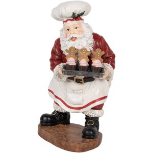 Clayre & Eef 6PR5695 Kerstman Decoratie 17x16x28 cm Rood