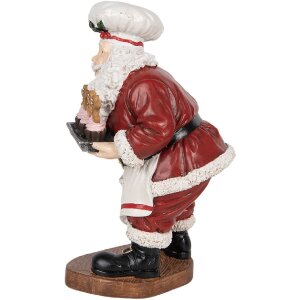 Clayre & Eef 6PR5695 Kerstman Decoratie 17x16x28 cm Rood