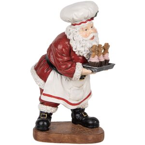 Clayre & Eef 6PR5695 Kerstman Decoratie 17x16x28 cm Rood