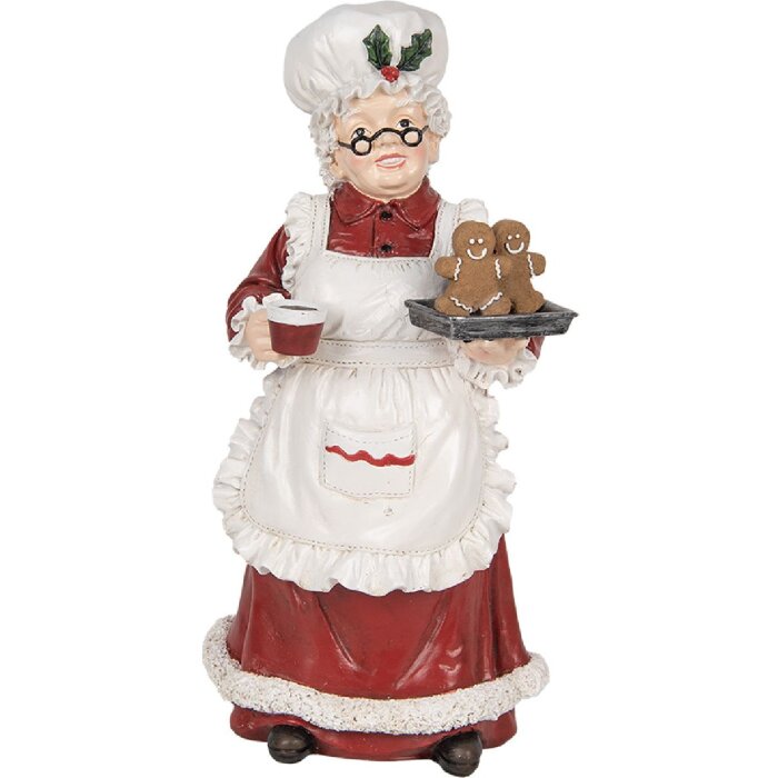 Clayre & Eef 6PR5696 Kerstversiering Kerstvrouw 15x15x30 cm