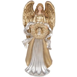 Clayre & Eef 6PR5697 Decoratie Engel 16x13x35 cm Goud...