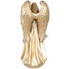 Clayre & Eef 6PR5697 Decoratie Engel 16x13x35 cm Goud Zilverkleur