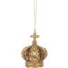 Clayre & Eef 6PR5701 Decoratiehanger Kroon Ø 7x9 cm Goudkleurig