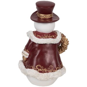Clayre & Eef 6PR5703 Decoratie Sneeuwman 15x14x24 cm