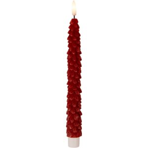 Clayre & Eef 6CA0001R LED-kaarsen Set 2 Rood Ø 3x25 cm