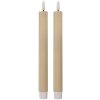 Clayre & Eef 6CA0002BE LED-kaarsen Set 2 Ø 2x25 cm Beige