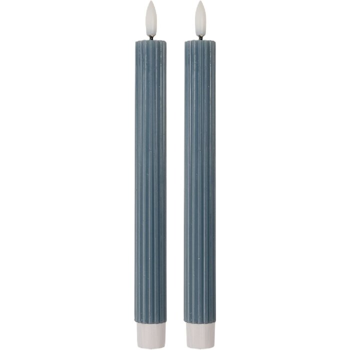 Clayre & Eef 6CA0002BL LED-kaarsen Set 2 Ø 2x25 cm
