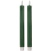Clayre & Eef 6CA0002DGR LED Kandelaar Set 2 Ø 2x25 cm Groen