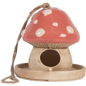 Clayre & Eef 6CE2320 Decoratie Vogelhuis Beige-Roze...