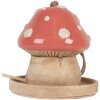 Clayre & Eef 6CE2320 Decoratie Vogelhuis Beige-Roze 13x13 cm